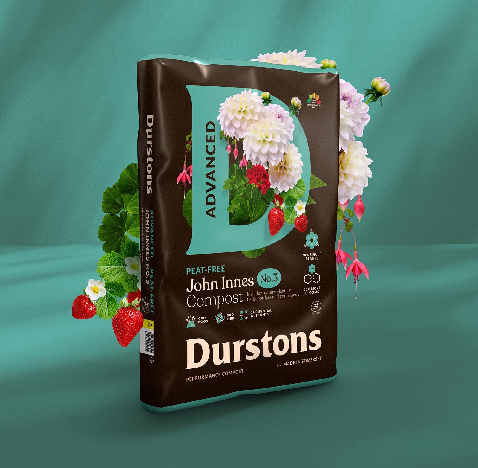 Durstons Advanced peat-free John Innes No.3 compost, 25 litre bag